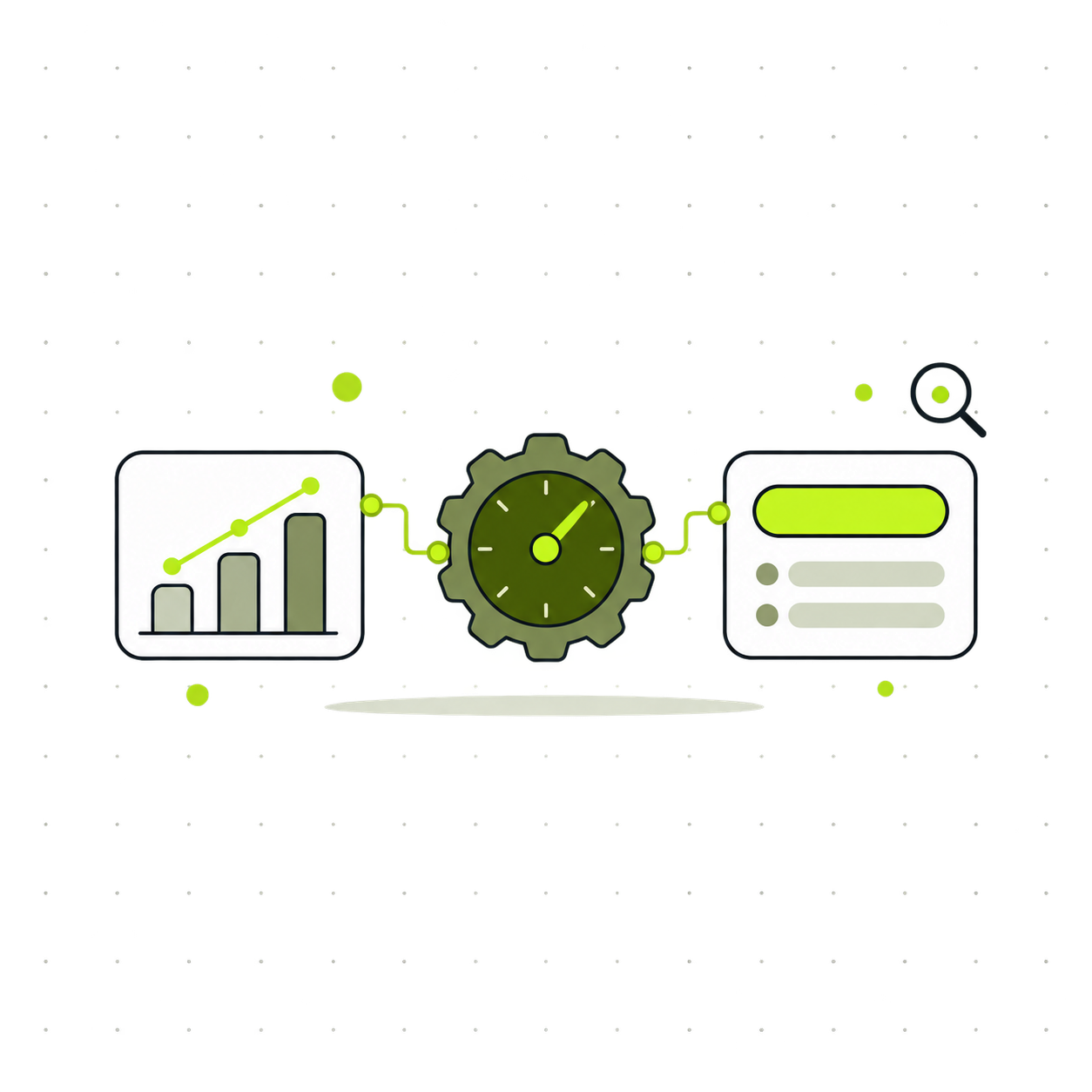 Illustration of traffic inputs passing through a model dial into a labeled estimate